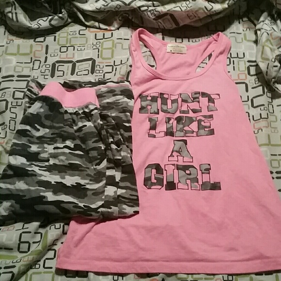 Pink Camo Pajamas Set- Final Price ☆