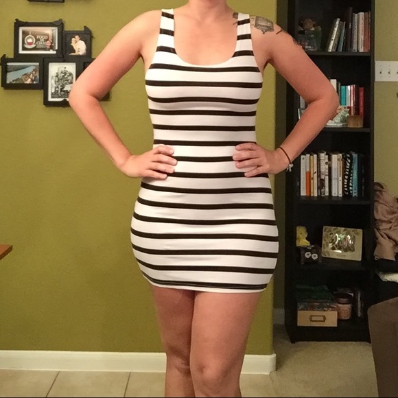 Black and white striped Tanktop dress