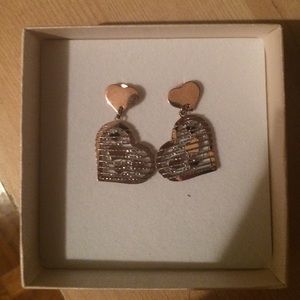 ITALIAN ROSE GOLD HEART EARINGS