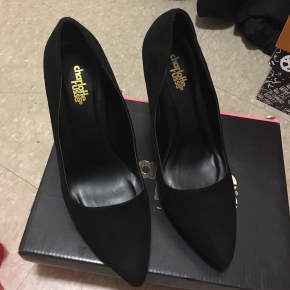 Charlotte Russe Suede black heels.