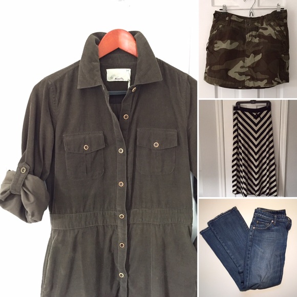 Custom bundle - 2x skirts, 2x jeans, cord dress
