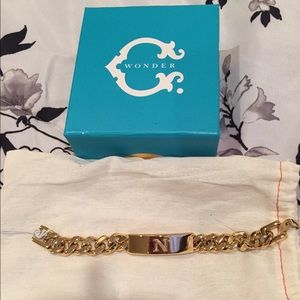 C Wonder Gold Initial Bracelet