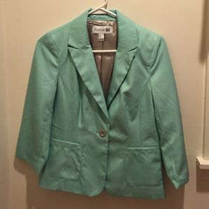 Aqua blue forever 21 blazer