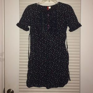 Floral pattern baby doll dress