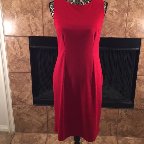 Marina Red Knit Dress Sz Small