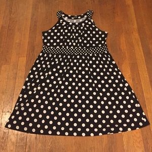 Black and white polka dot dress