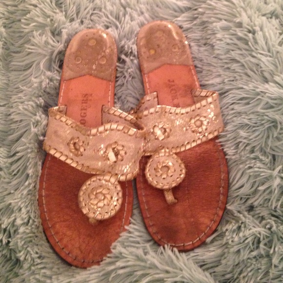 Wedge gold and platinum jack Rogers