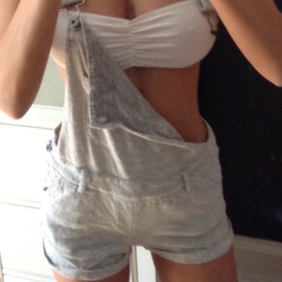 Grey sweat overalls