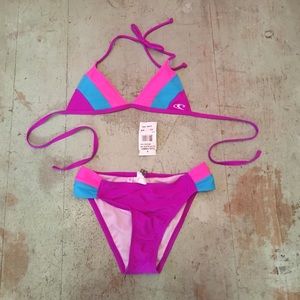 NWT Oneill girls bikini orchid pop Bikini size 12