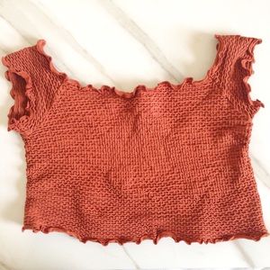 FREE PEOPLE / Copper Crop Top