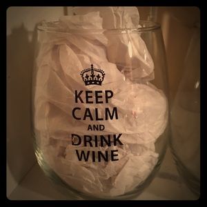 Stemless wine glasses -set NWOT