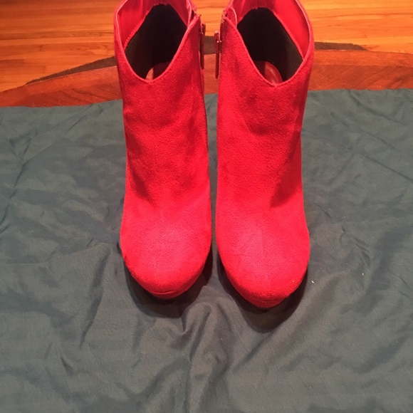 Red women wedge boots - Picture 4 of 4