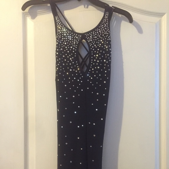 Navy blue prom dress