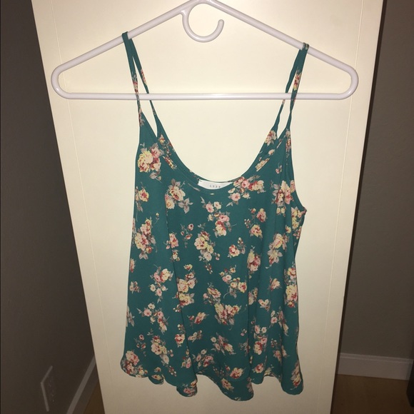 turquoise and floral tank top