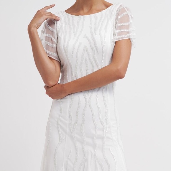 Adrianna Papell Dresses & Skirts - Beaded Wedding Gown w/ Train