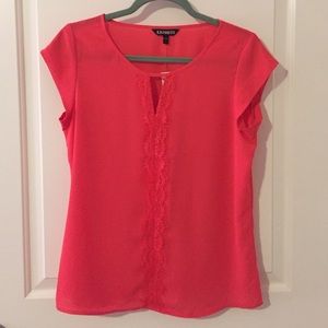 NWT Coral Top with Keyhole