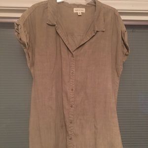 Drapey linen anthropolgie button down