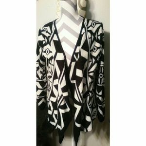 Aztec print cardigan