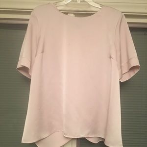 Pale pink top shop blouse