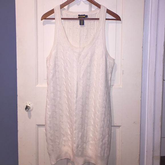 RL Rugby C/W Blend Sleeveless Sweater Dress