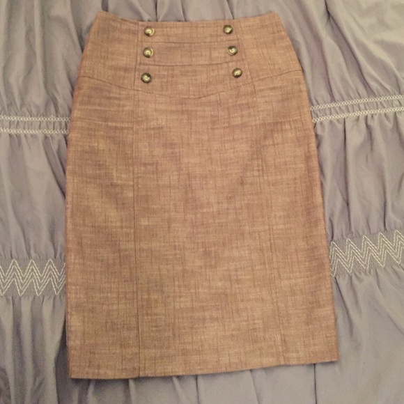 Brown pencil skirt