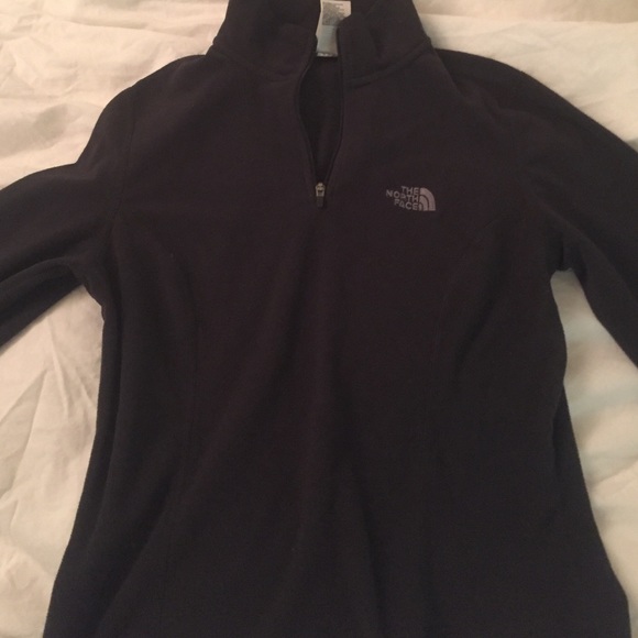 1/4 zip north face fleece dark grey/black