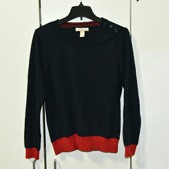 Navy/ Red Crewneck