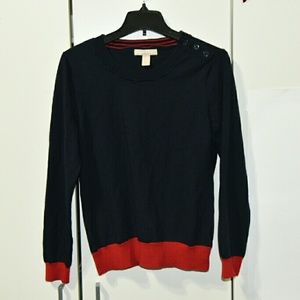 Navy/ Red Crewneck