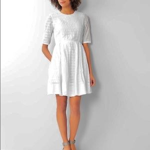 Fit and flare eyelet dress