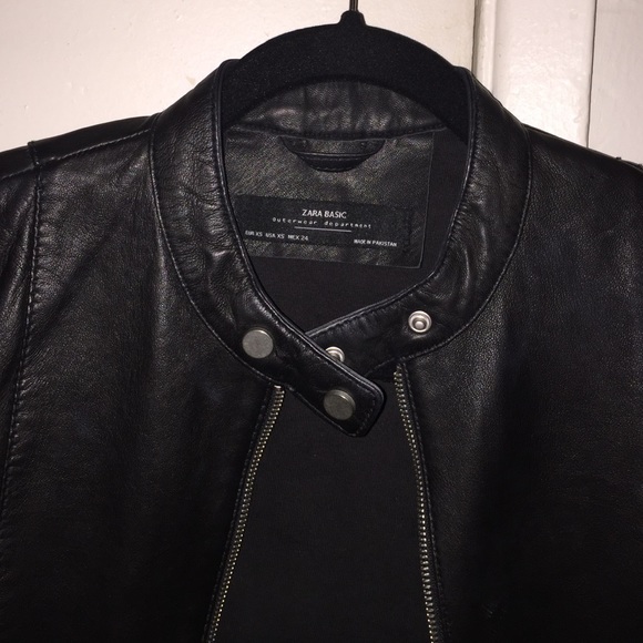 Zara Basic Leather Jacket