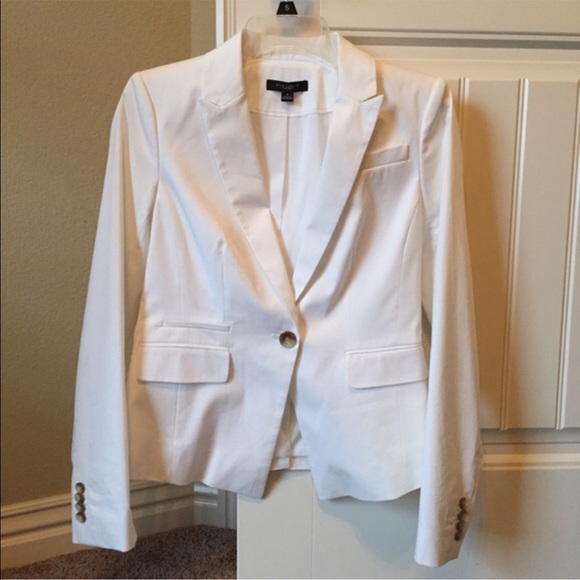 Ann Taylor Tops - Ann Taylor Loft Size 0 white blazer jacket- Mint!