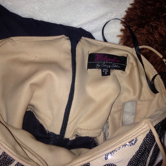 Black, Silver, and Nude Formal Dress - Picture 4 of 4