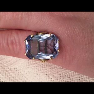 GOLD AND BLUE TOPAZ RING