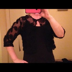 Textured floral bolero