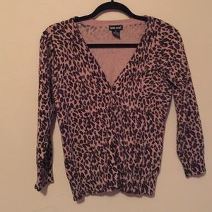 Cheetah print cardigan