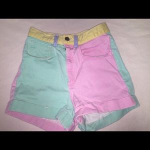 High Waisted American Apparel Pastel Shorts