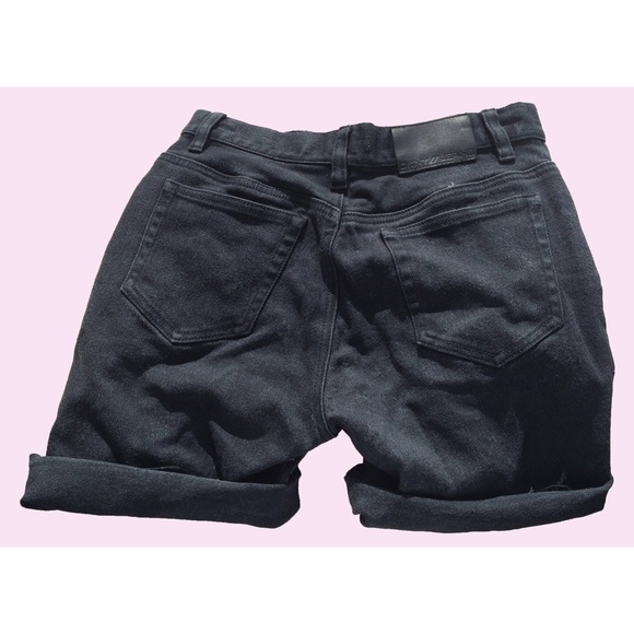 Black DKNY cut off denim shorts - Picture 2 of 3