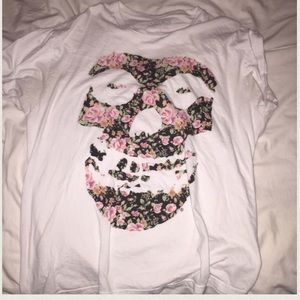 Misfits White Floral Tee