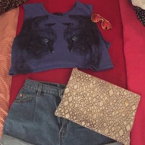 Midnight blue crop top