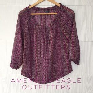 American Eagle Outfitters Sheer Blouse