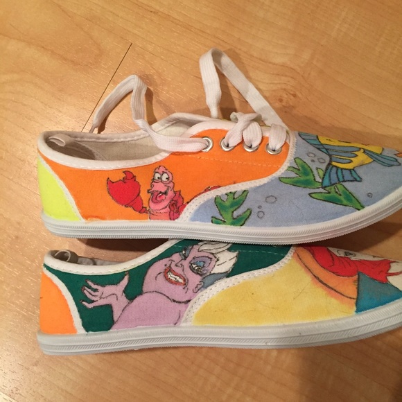 The Little Mermaid Ariel & Flounder Canvas Shoes - Picture 2 of 4