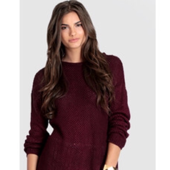 Brandy Melville Maroon Knit Shirt