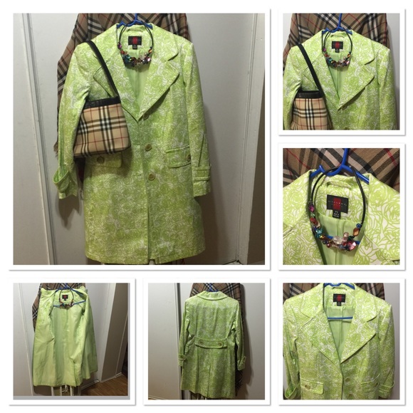 Mint green Floral Coat