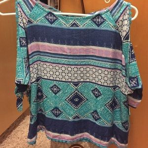 Peek a boo shoulder top