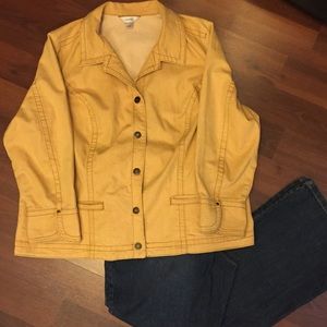 PLUS SIZE Mustard Colored Denim Blazer
