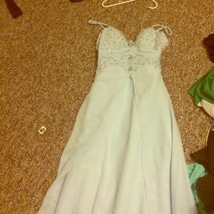 Long Cinderella style prom dress