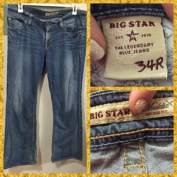 34R Big Star Maddie Midrise Jeans
