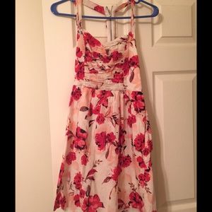Pink floral dress