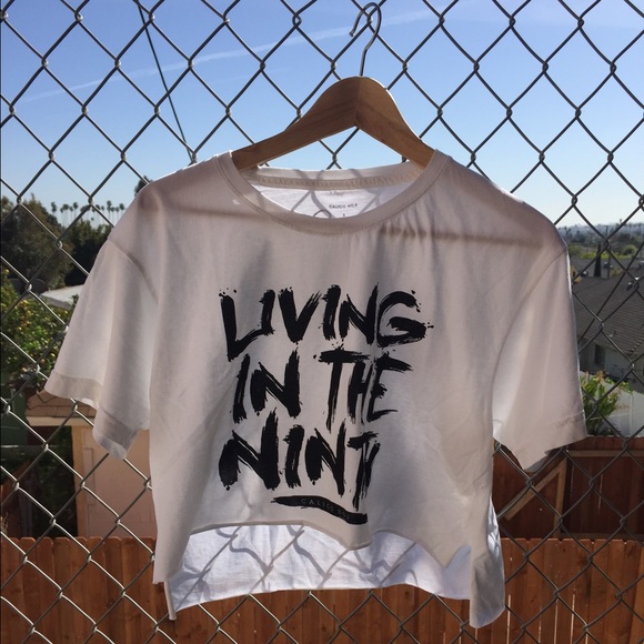 Crop t-shirts /  white /small size