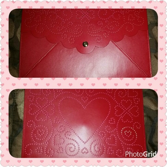 Kate Spade Laser Cut Envelope Leather Clutch - Picture 3 of 4